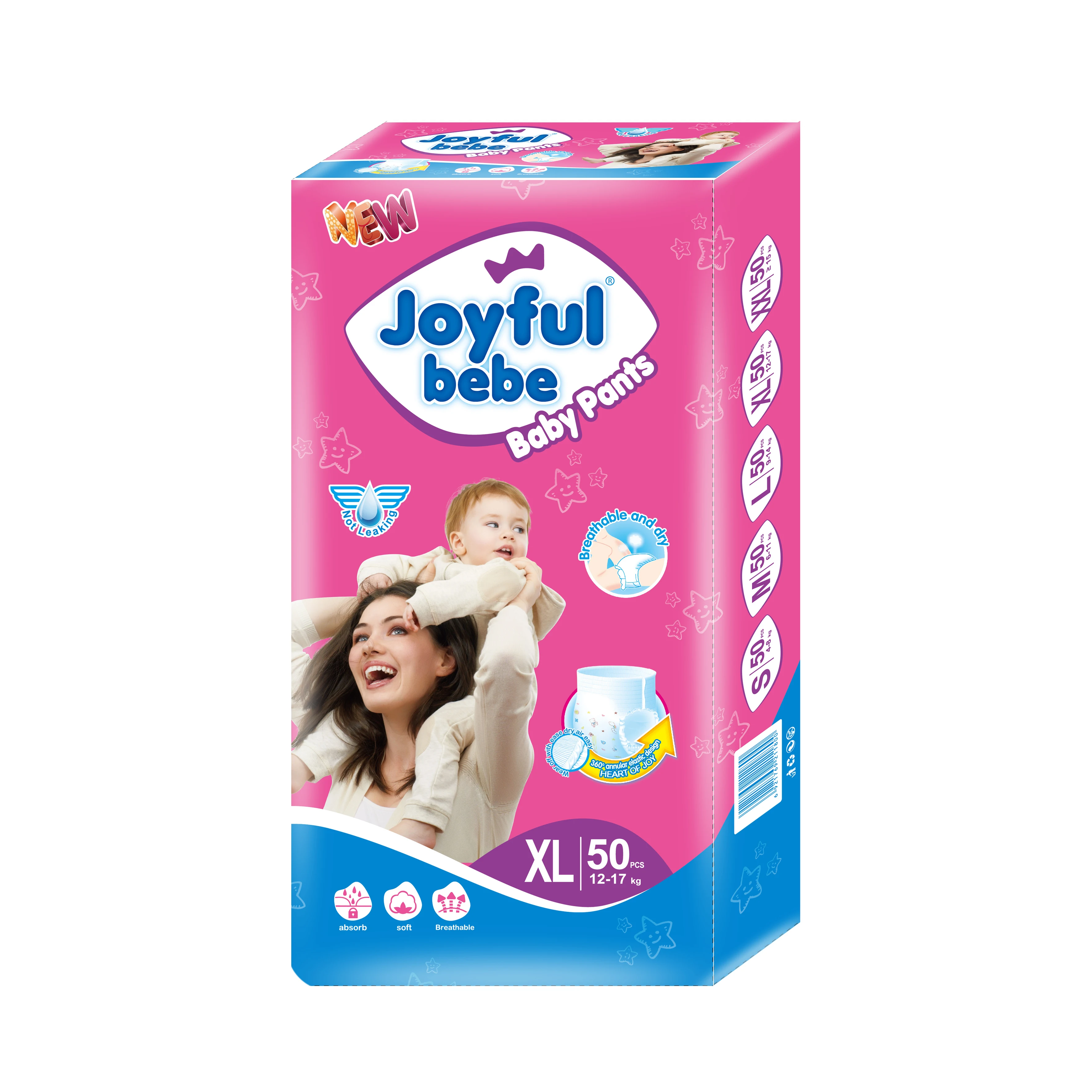 Hot sale baby diaper High Absorption Disposable soft baby pullup pants diaper pants