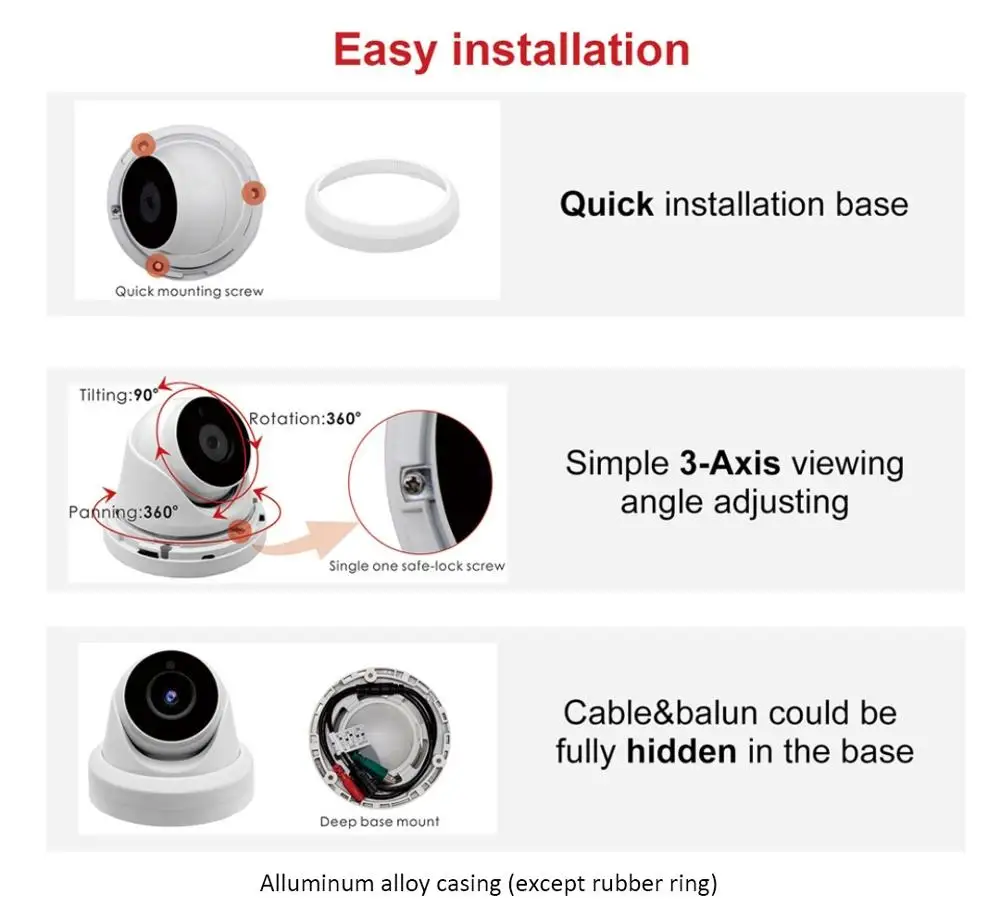  Popular 5MP Colorvu IP POE Dome Camera Colorful Imaging 24/7 Built in Microphone Hik NVR Plug &
