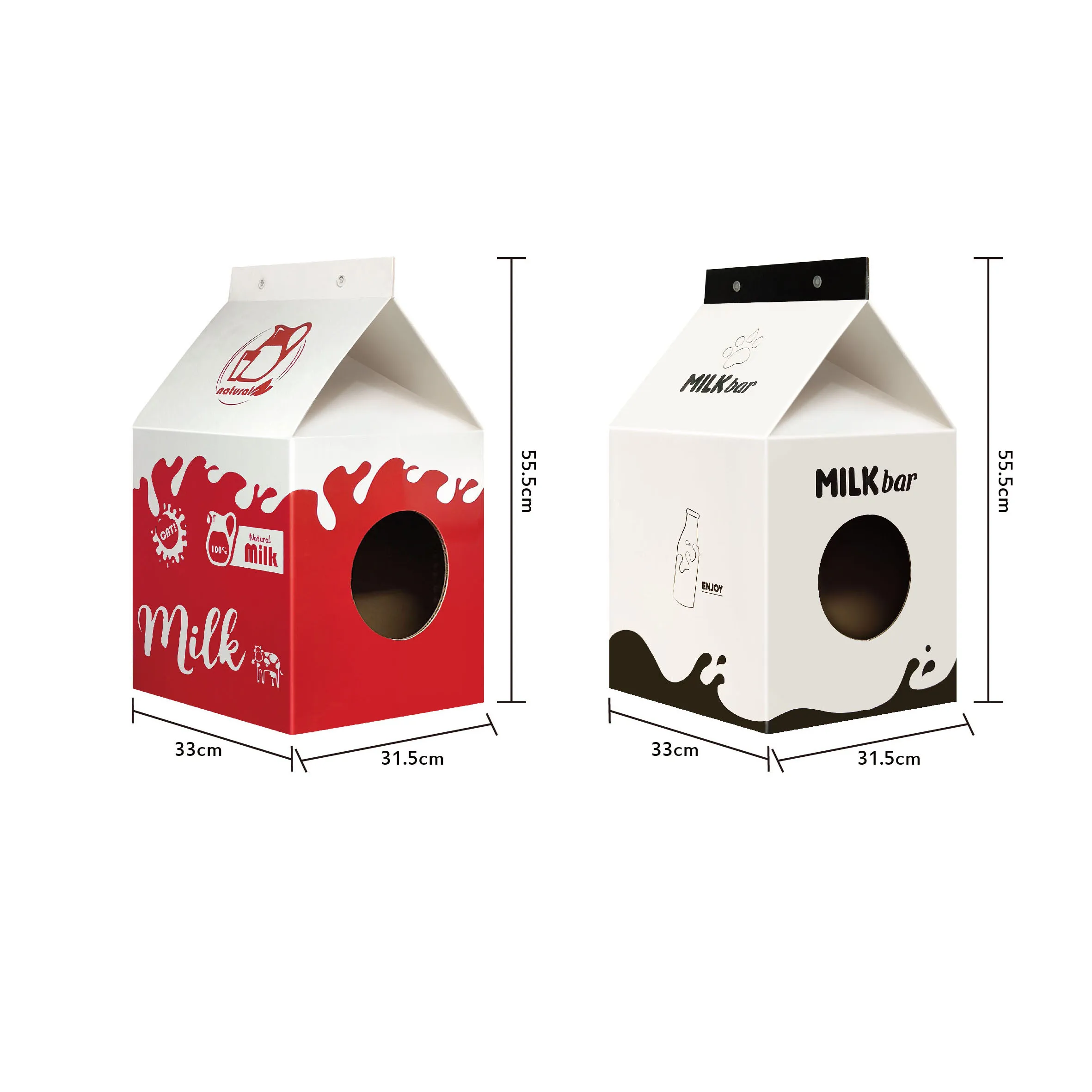 New Design Milk Box Shape Cat Scratching House Bed Pet Cages Portable Cat House For Pet