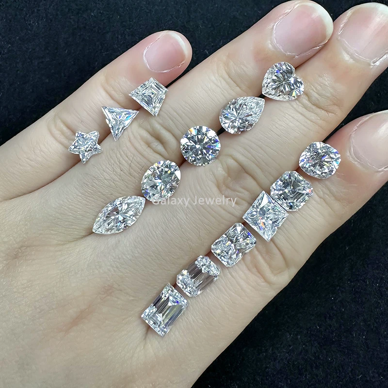 Wuzhou Factory Craftsmanship Moissanite Beautiful Fancy Shape Moissanite 1-10CT Real Diamond Pass Diamond Tester for Ring Making