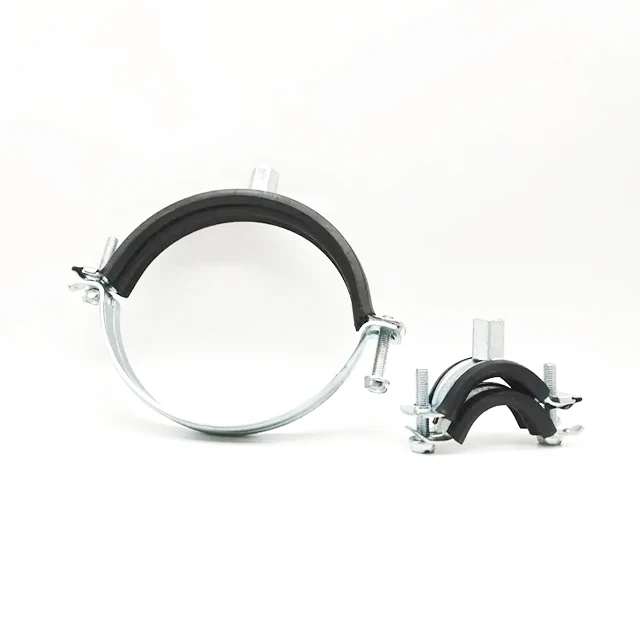 Salvador New ISO Certified Pipe Nut Clamp with Rubber SWD EPDM/PVC Rubber Hot Dip Galvanized Clips