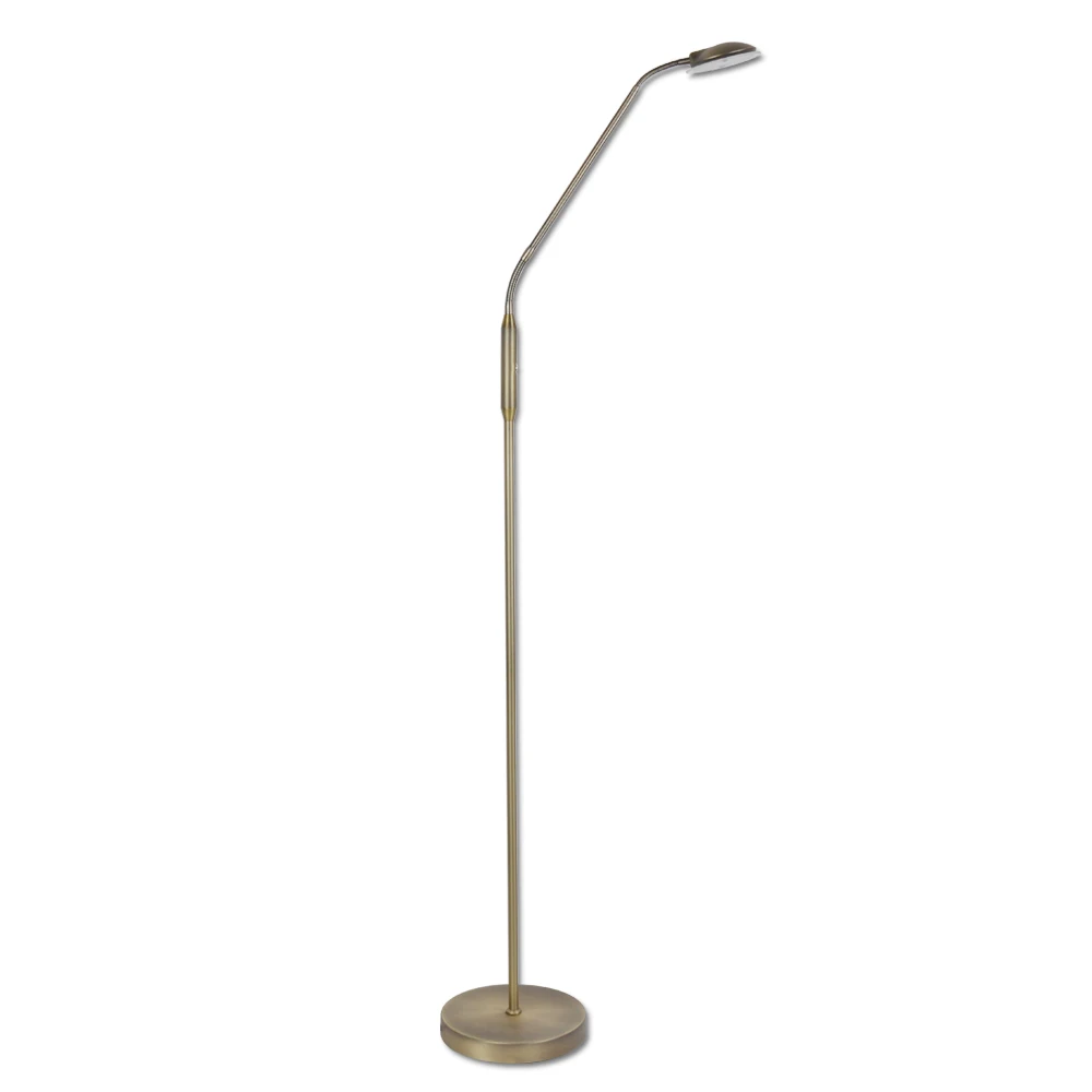 Ebright Brand Flexible Arm Modern LED 5w Antique Bronze Sofa Round Floor Lamp For Bedroom