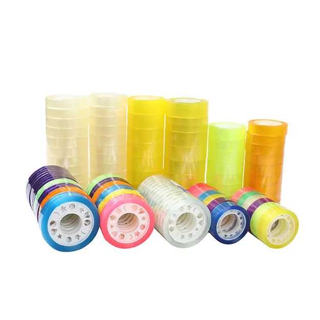 Super Clear Size Bopp Film Adhesive Gum Stationery Tape Cello Tape Student Tape