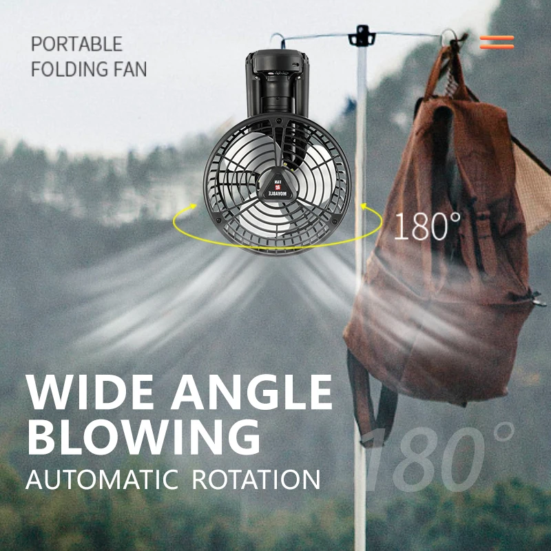 Hot Selling 7500mah Household outdoor camping Remote Control Desk Fan Led Ceiling Camping Light Fans With  Tripod