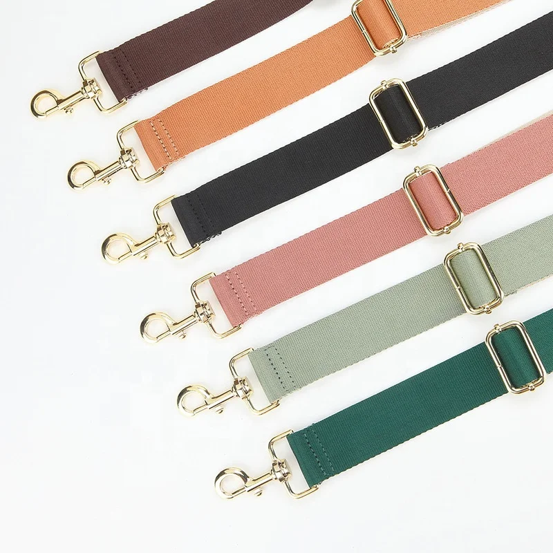 Wholesale Solid Color Thin Webbing Shoulder Strap Multi Pure Color Replacement Custom Bag Straps