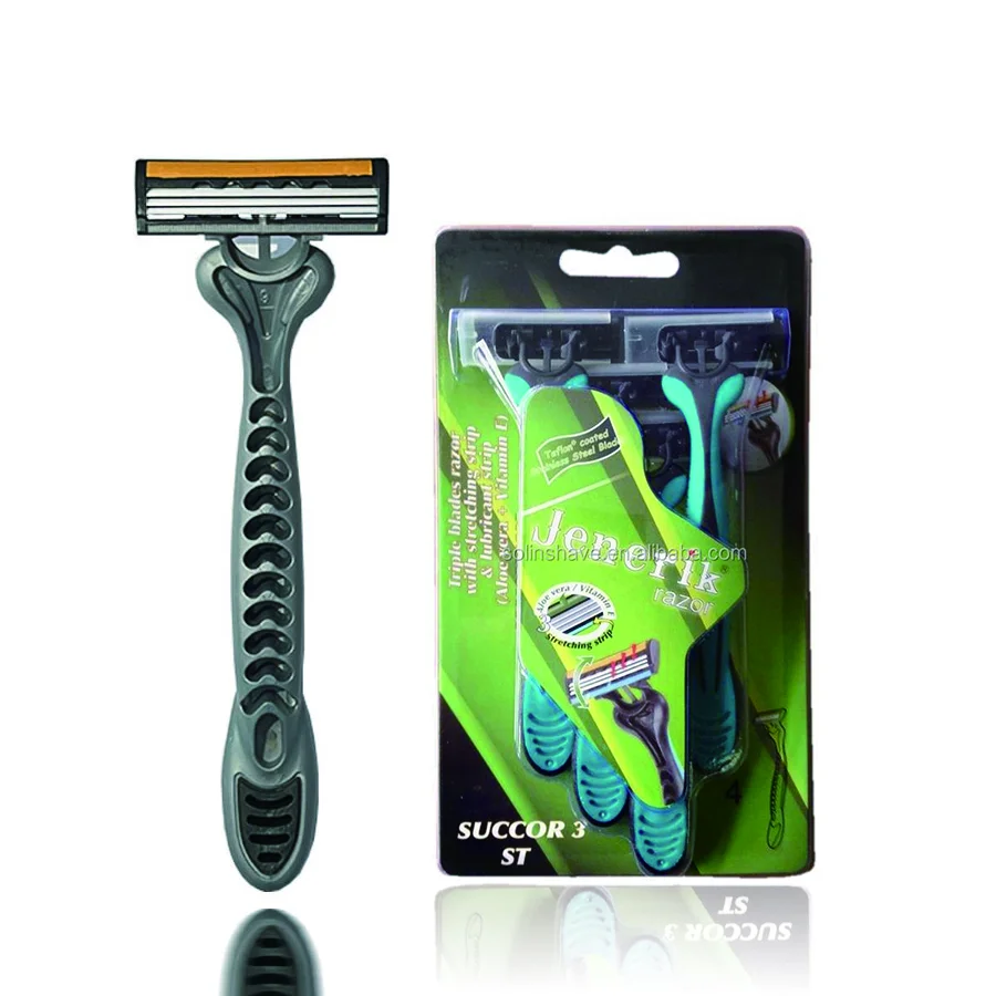 Polybag Packing OEM 3 Triple Blades Disposable Razor