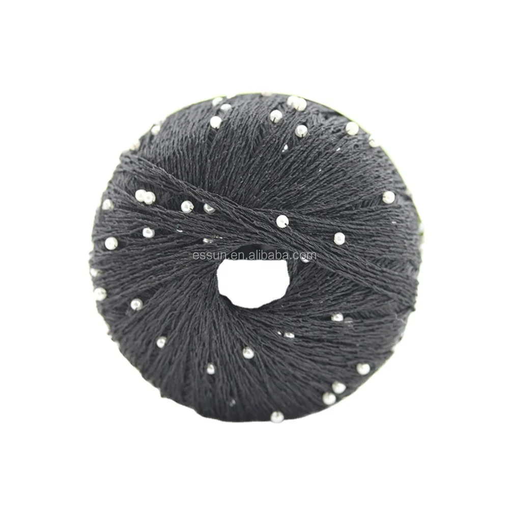 fancy sequins beads yarn for knitting sweaters, hat, scarves