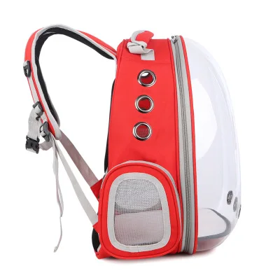 
Transparent breathable portable bag for pet outdoor travel solar panel backpack 