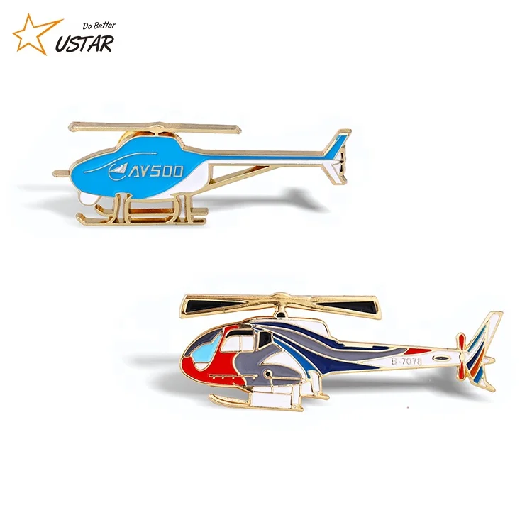 
Dongguan Enamel Lapel Pin Badge Custom Aircraft Model Painted Pin 3D Airplane Lapel Pins Badges 