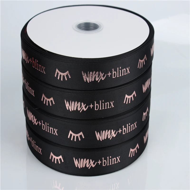 customized import ribbon polyester printing grosgrain  flower import ribbon Wholesale Wave point bow Grosgrain ribbon