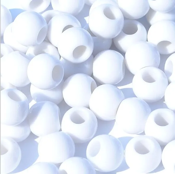 10mm Candy Color Acrylic Round Spacer Big Hole Pony Beads For Jewelry Making DIY Beads Accessories