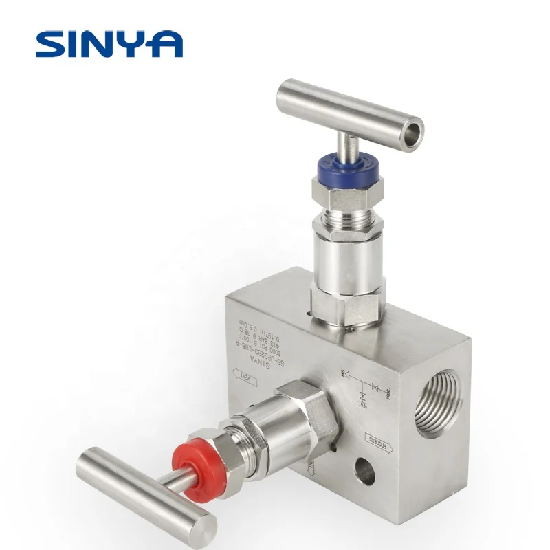 High Pressure Instrument Manifolds For Direct Mounting Three  Valve Manifolds Needle Valve High Pressure Flang 3 Valve Manifold