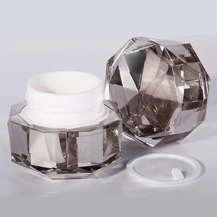 New Product 5G 10G 15G 20G 30G 50G 100G Clear Amber Blue Green Matte Frosted Black Coloured Round Pots Glass Cosmetic Cream Jars