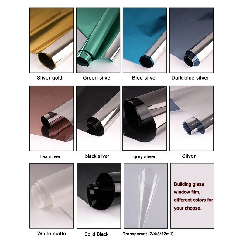 100% Heat insulation window tint stickers building glass film black out building accessories interior decorative