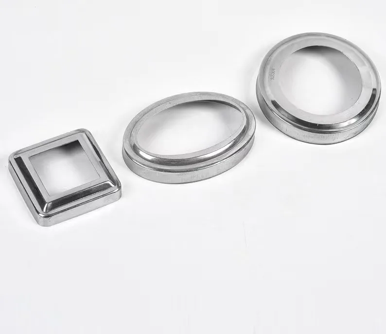 Polished And Satin Handrail Hardware Accessories Stainless Steel Base Plate Cover Staircase Balustrade Decoration Cover