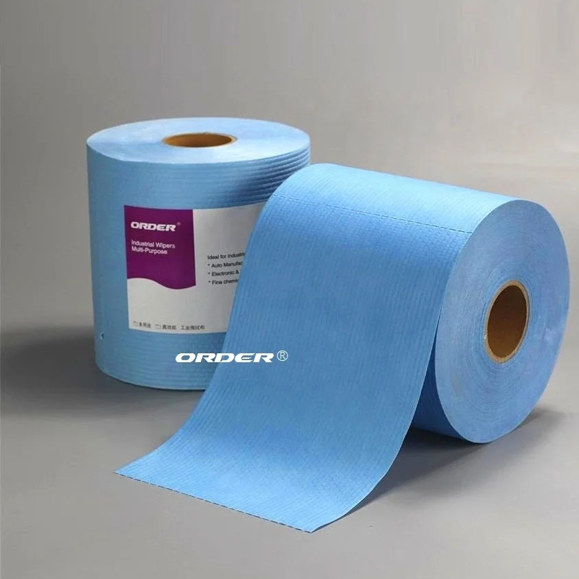 embossed jumbo roll perforated non-woven medium-duty cleaning Solvent multipurpose industrial rags
