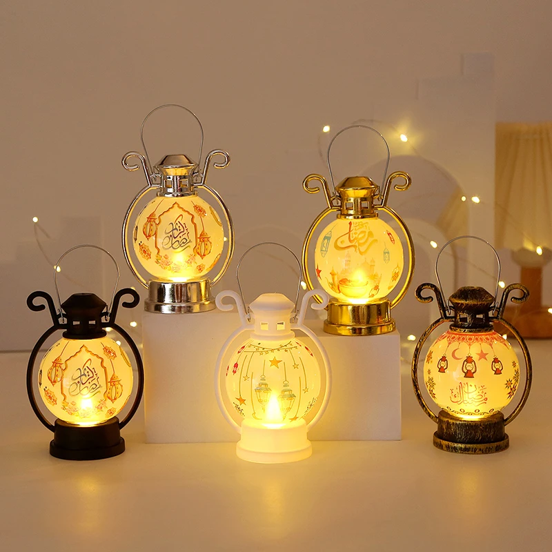 Islamic Eid Decorations Desktop Ornament Light Mini Hanging Lantern Ramadan Lanterns Lights Muslim Ramadan Decorations