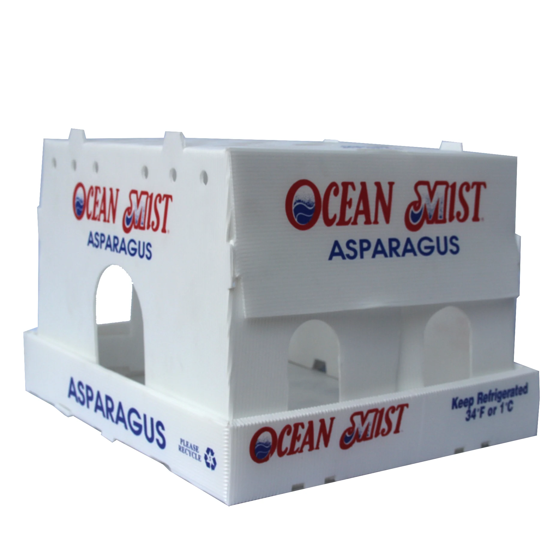 Household appliances custom plastic PP corrugated hardboard container corrugated material pallet box large capacity fruit and ve