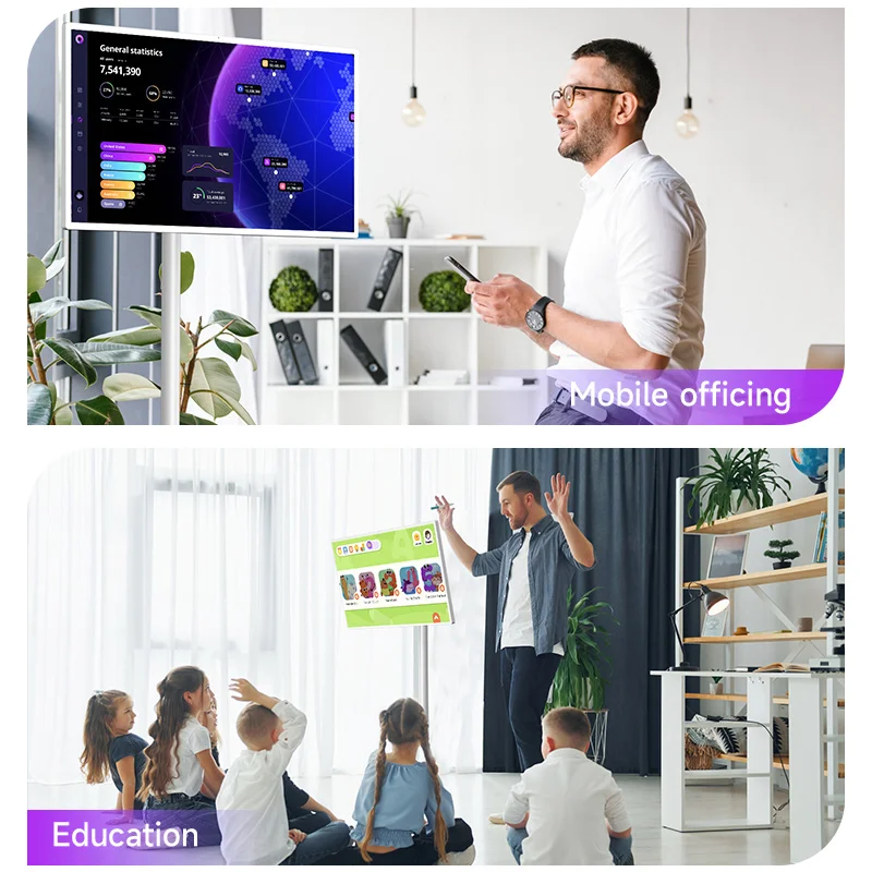 21.5/23.8/27/32 Inch Wireless Smart Portable TV Android Monitor with Built-in 5 or 9H Battery Life Touch Screen LCD Display