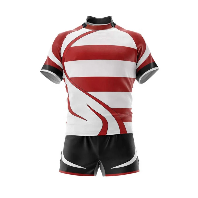 High Weight Wholesale Custom Made Sports Team Wear Short Sleeve Streetwear Rugby Jersey Men Sports Polo Rugby Uniform