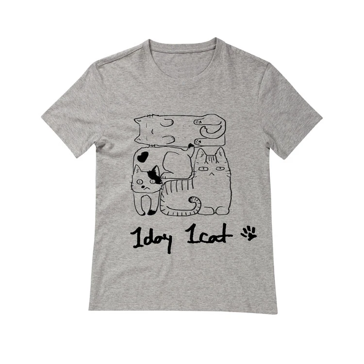 Custom Design White custom O-Neck Short Sleeve print t shirt men cotton