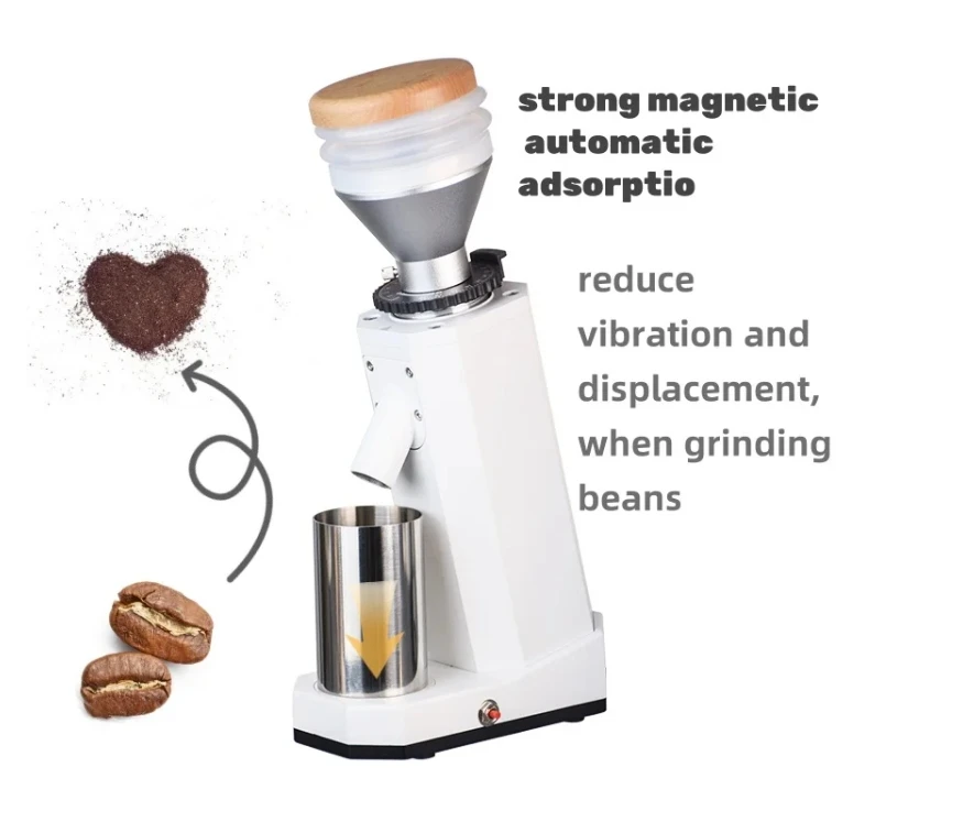 Q 2024   Coffee Bean Grinder Electric Coffee Makers Black white getting started across levels for Household