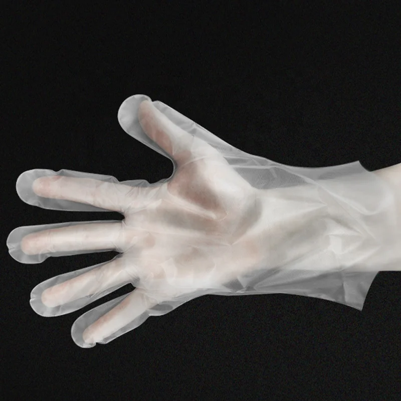 Мокрица feled использование гладкая на ощупь для дома и сада одноразовые Food Grade Cpe перчатки литой полиэтиленовые