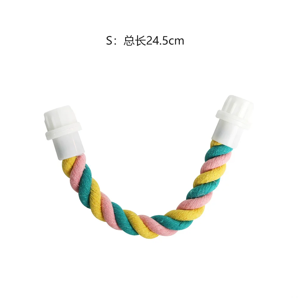 Factory Direct Bird Cage U-Shaped Standing Pole Funny Bird Toy Cats PC Material Parrot Climbing Cotton Rope Special Cotton Rope