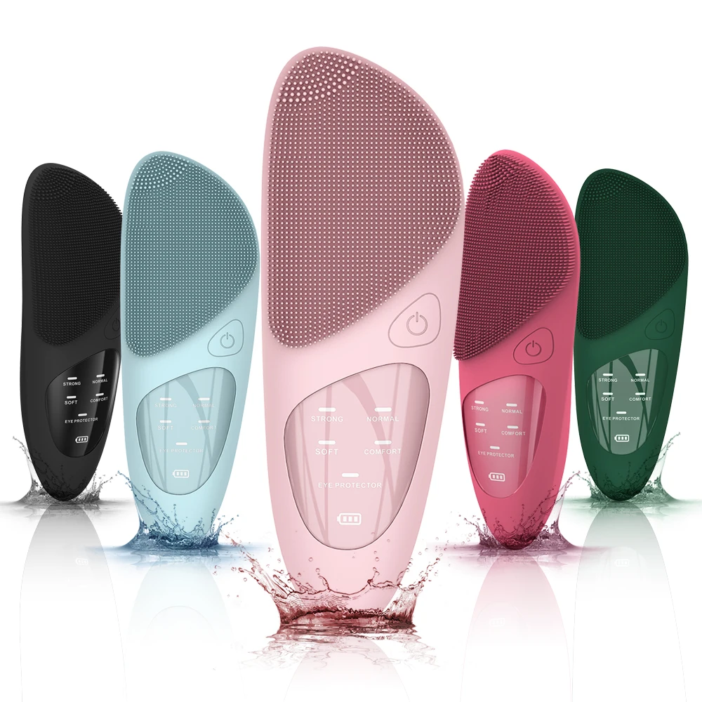 Skin Care Deep Cleaning Rechargeable Waterproof Silicone Electric Face Cleansing Brush