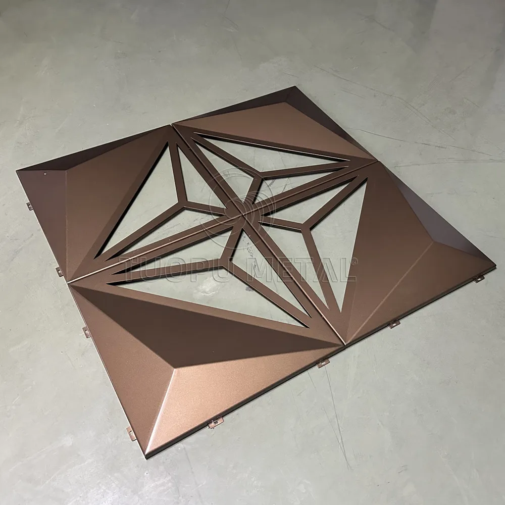 Building Facade New Design 600mm*600mm 3d Cladding Exterior Aluminum Facade for External Curtain Wall Project