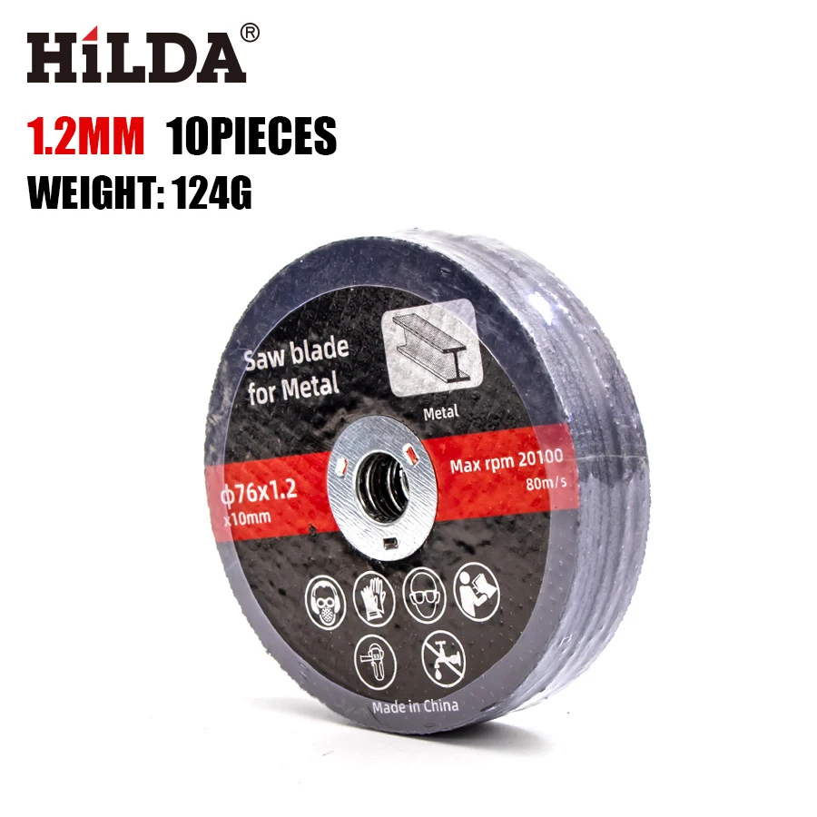 Режущее колесо HILDA 4 дюйма 4X1/8X5/8 '100x3 0x16 мм режущие диски для нержавеющей стали и металла