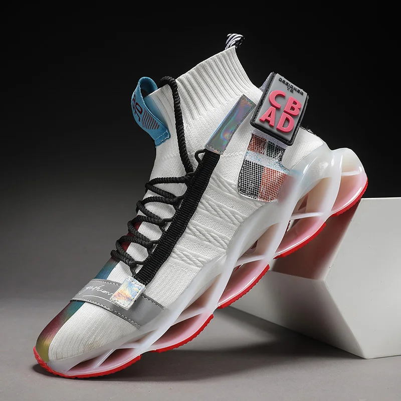 Classic Blade Shark Sole Non Slip Mens Sports Shoes Running Shoes Male Athletic Shoes