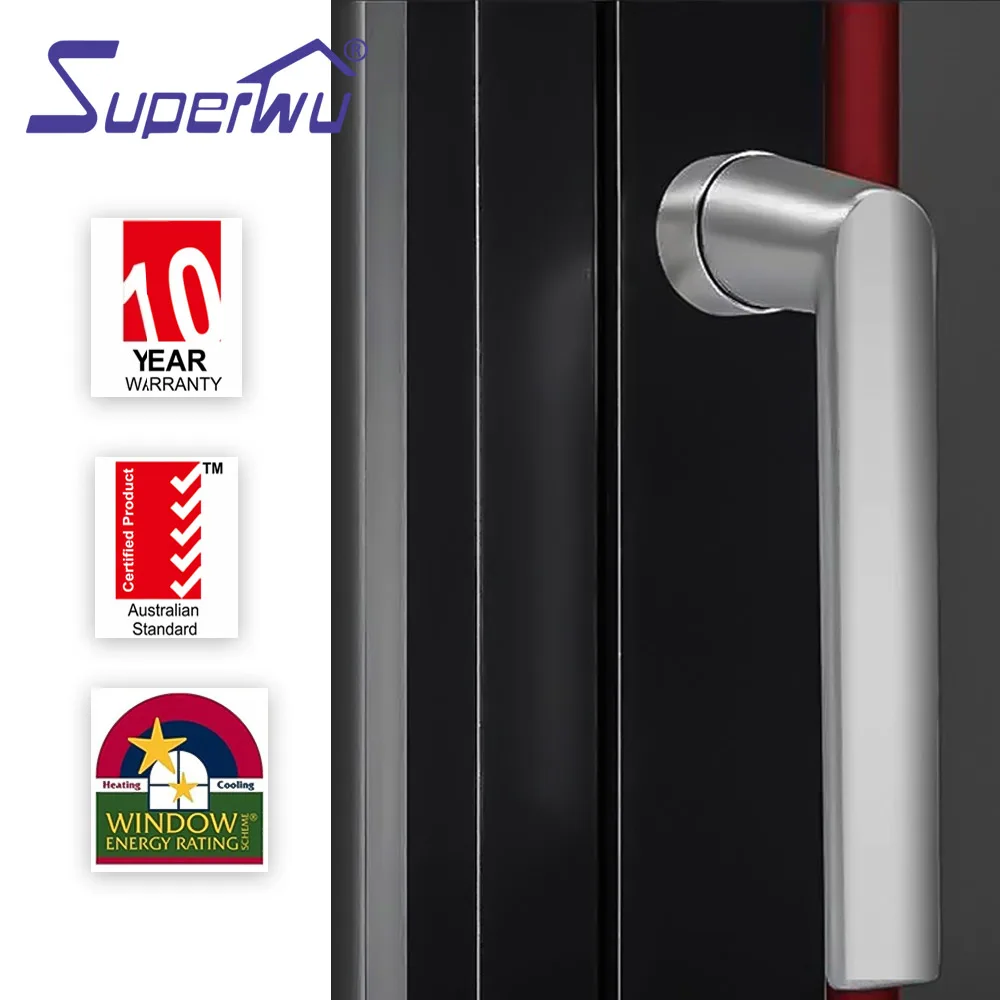 
NFRC windows 80 micron powder coated top quality aluminium double panel french casement window with insect screen 