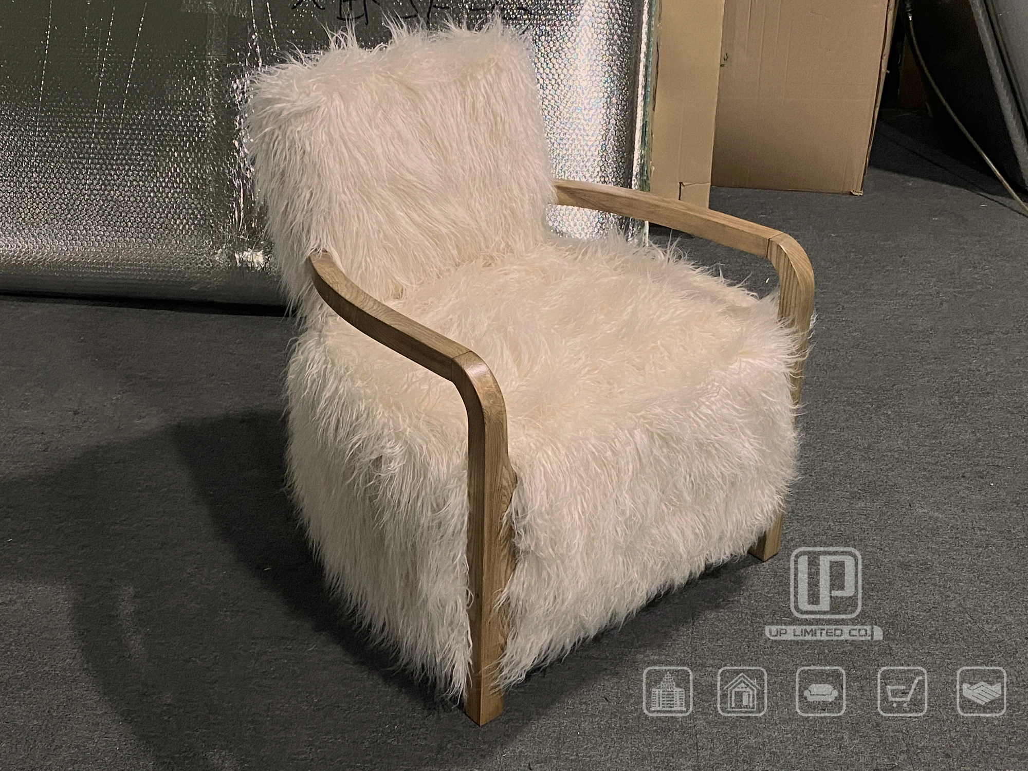 High end Modern Single Lounge Chair Italian Designer Brand Living Room Antique Fur Lounge Chair