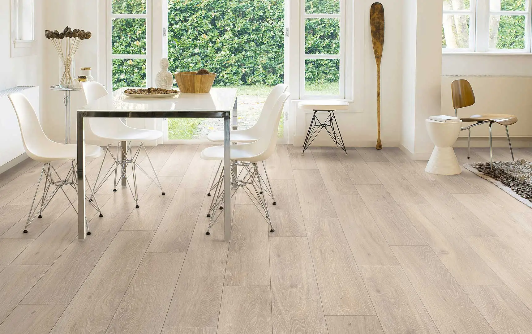 HDF MDF  white Sound Proof Underlay Laminated Floor Waterproof Easy Installation Laminate Flooring