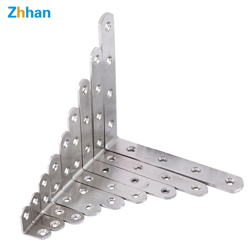 50x50mm Stainless steel 90 degree L -shaped connecting piece steel reinforced corner brackets
