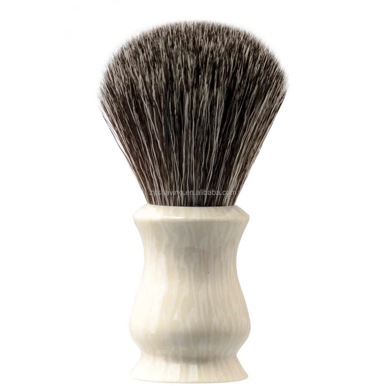 ZY Synthetic Shaving Nylon Brush With Aesthetic Resin Handle 24mm Extra Dense Knot Shaving Brush for Men