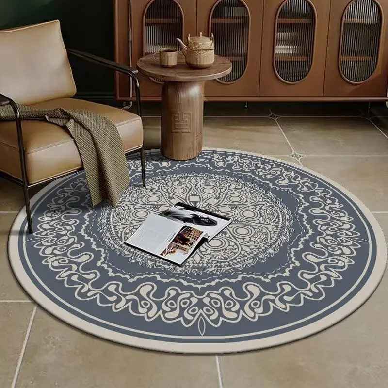FactoryPersian Style Round Kitchen Area Rug Boho Washable Non-Slip Mat Entry Floor Carpet for Closet Bedroom Bathroom
