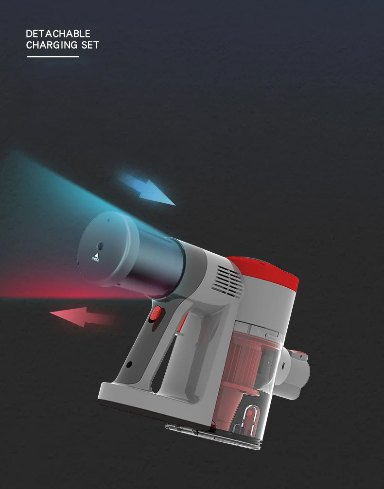 blue red purple 2 in 1Cordless Stick Wireless Vacuum Cleaner with HEPA Filter Rechargeable Low Noise Handheld Vacuum cleaner