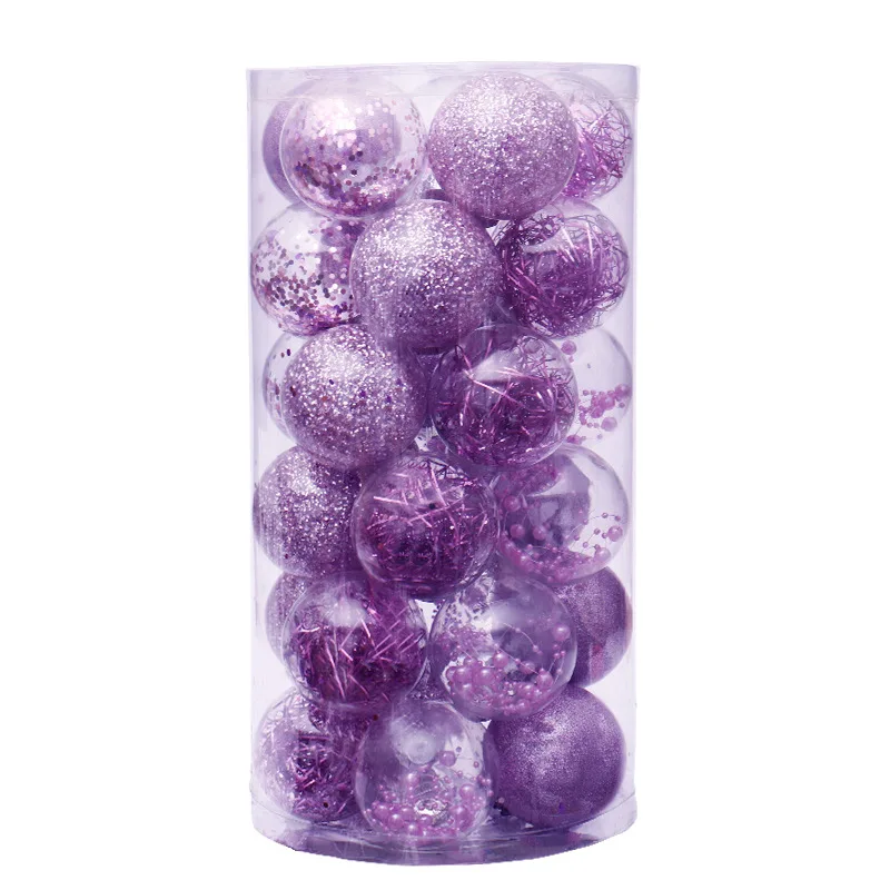 Bulk Christmas decoration gifts 30 pieces 6 cm plastic large Christmas tree decoration ball ornament set
