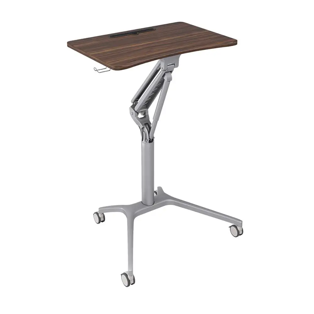 
Swivel Moving Small Foldable Desk for Bed Aluminum Wheels Adjustable Laptop Table 