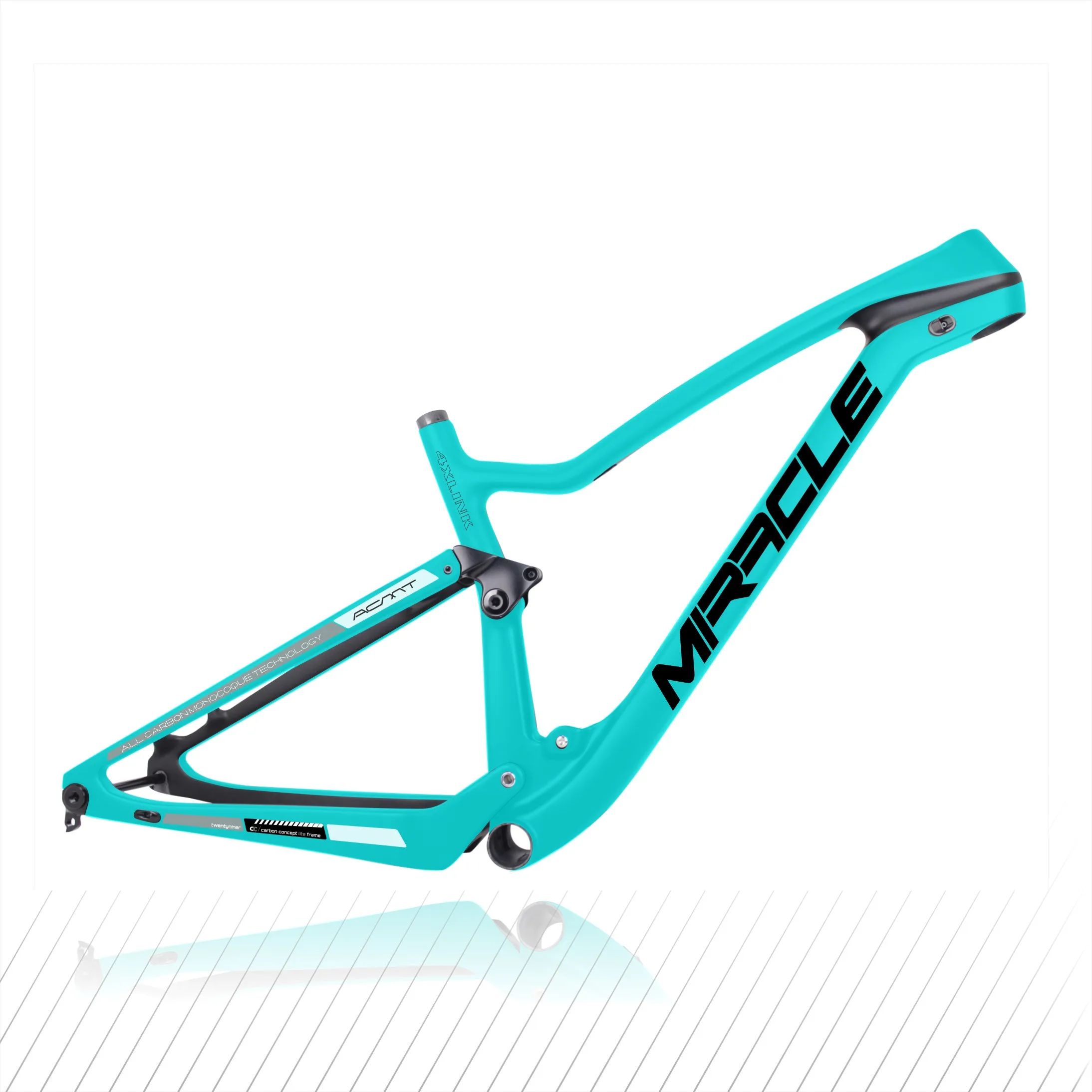  Рама для горного велосипеда Miracle T700 из углеродного волокна 29er полностью подвесная рама китайская карбоновая