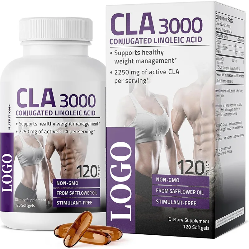 CLA 3000 сверхвысокоэффективная мягкая капсула не стимулирующая Конъюгированная линолевая кислота здоровая поддержка веса пищевых мышц