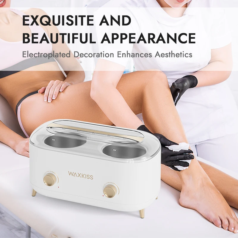 Best Selling US UK EU AU Plug Double Pot Hair Removal Wax Warmer Quick-Heating Wax Heater Machine For Hard Wax