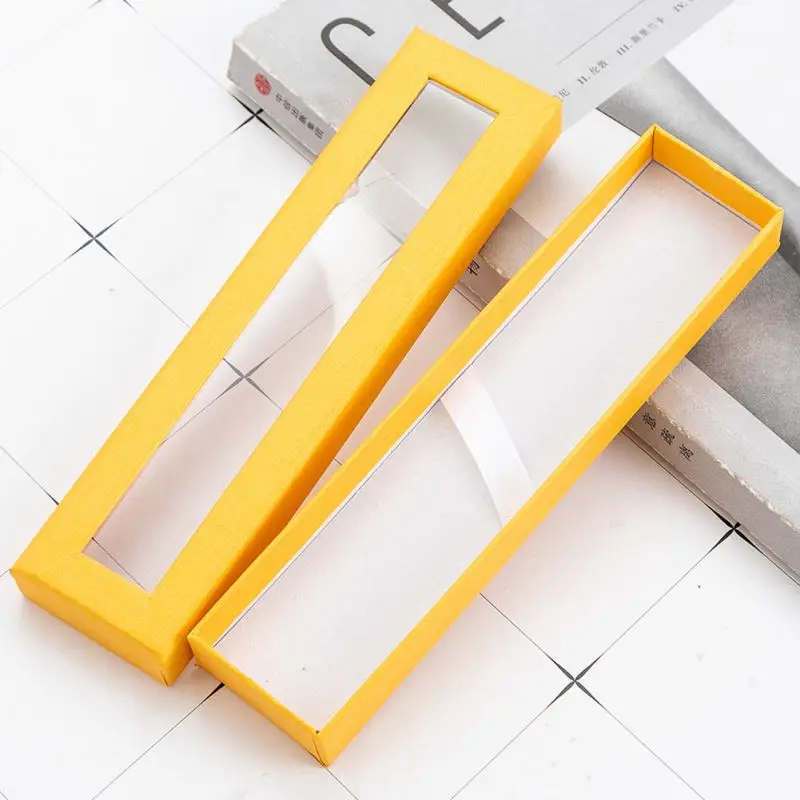 Cheap Promotional Cardboard Window Gift Box Hard Paper Pen Gift Box With Lids