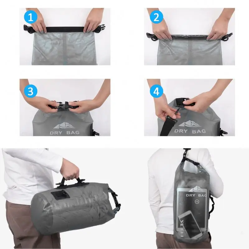 wholesale lightweight custom logo cordura Nylon pvc outdoor waterproof sack camping kayaking roll up dry bag backpack