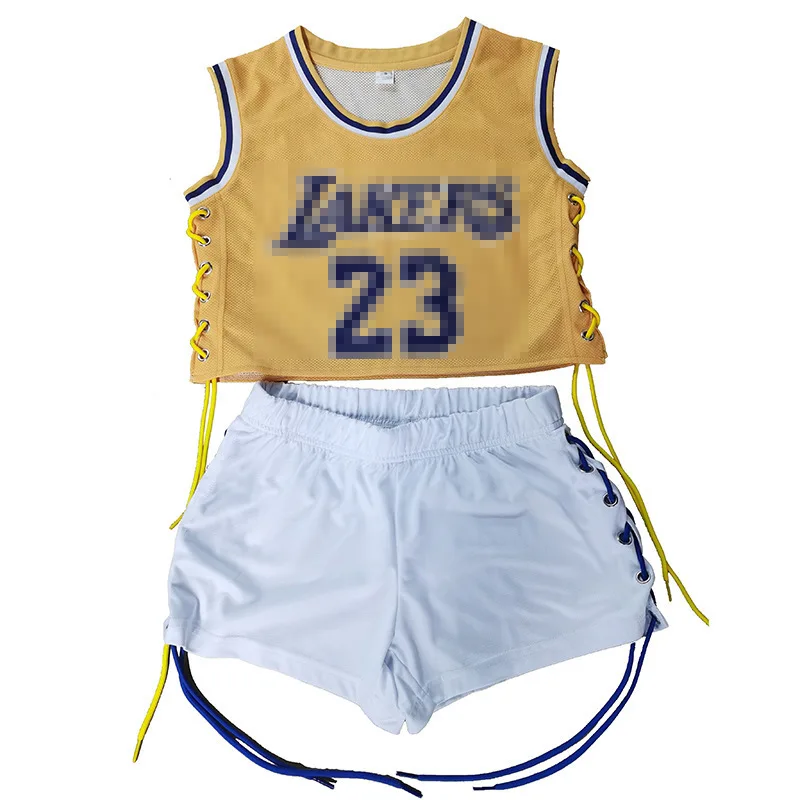 
11colors 2 pieces set bulk basketball jersey dress for women 