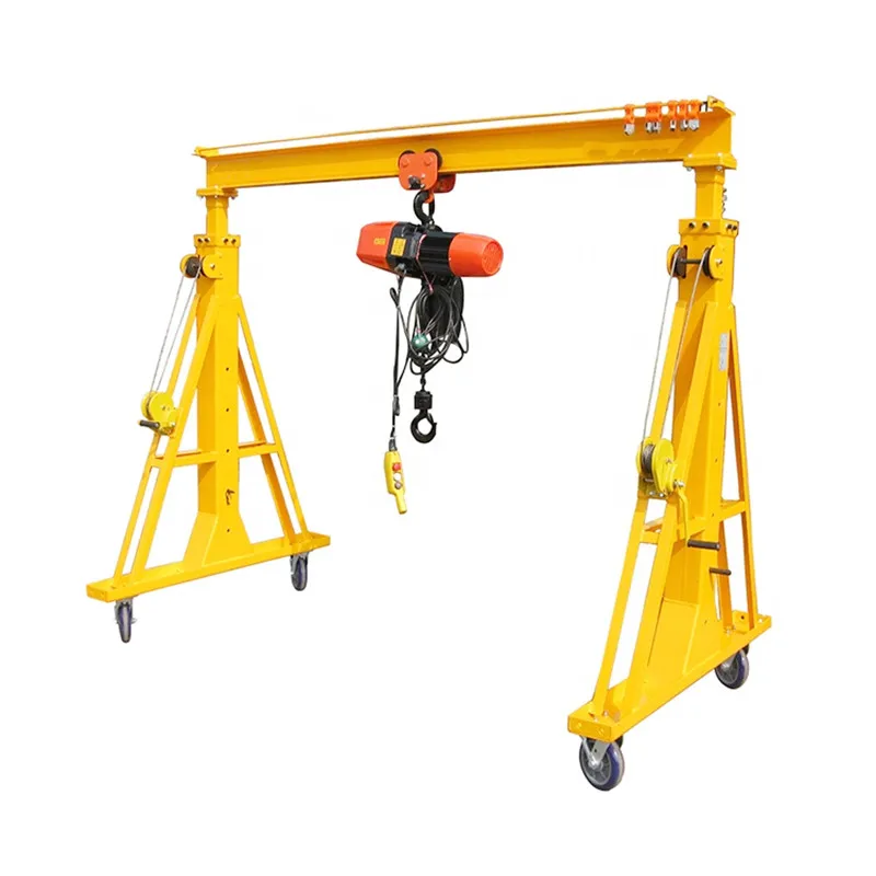 Strongway Adjustable Portable Gantry Crane Lifting Capacity 200KG 500KG Indoor-outdoor