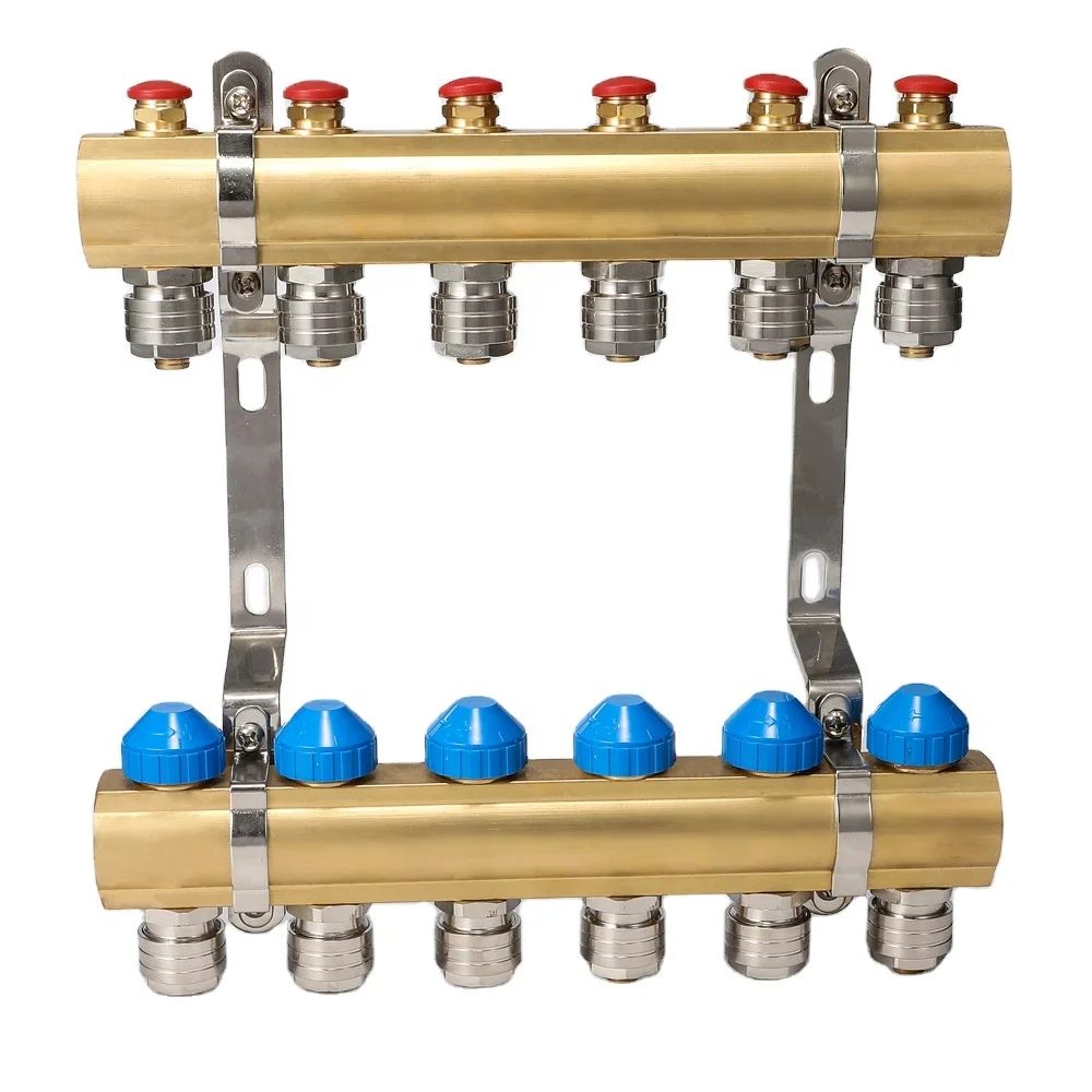 Underground Floor Plumbing Manifold Floor Heating Systrm Brass Water Manifold
