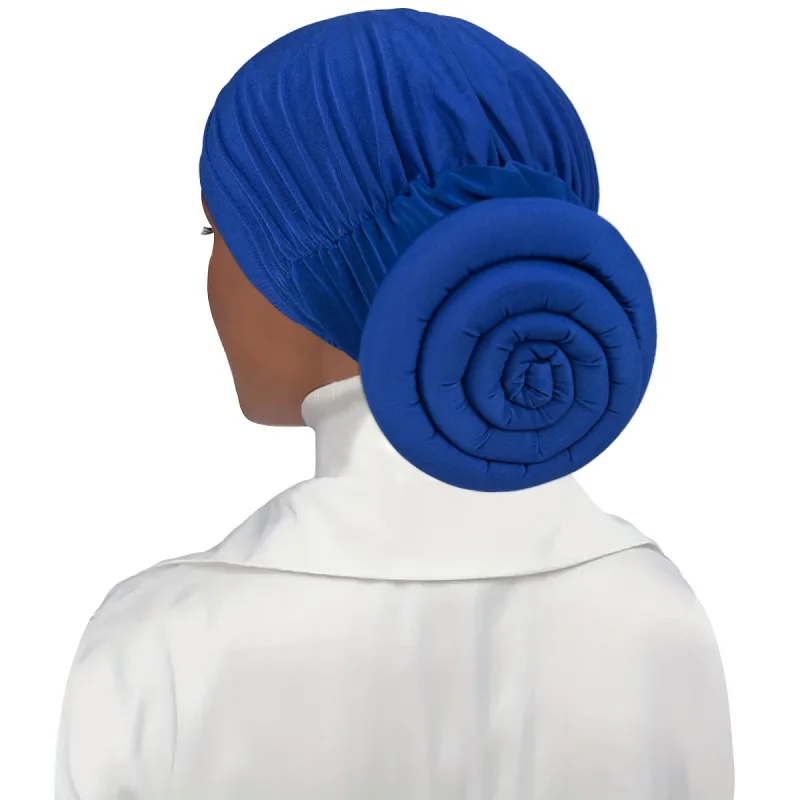 Fashion Ethnic Style Soft Stretchy Women Head Scarf Hat Solid Color Headwrap Turbans Muslim Turban Hat